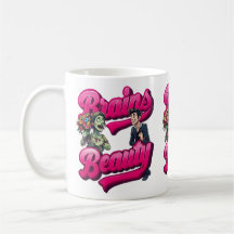 Brains & Beauty – Zombie Humour Design