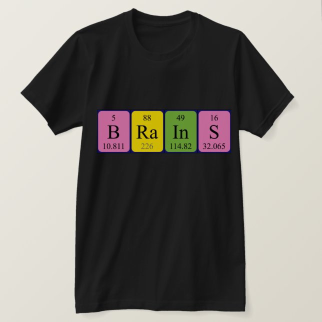 Brains periodic table name shirt (Design Front)