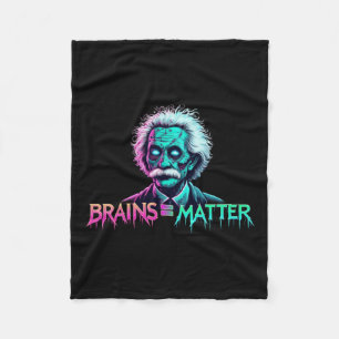 Brains = Sticker Fleece Blanket