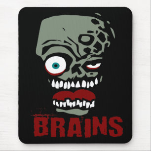 Brains zombie mouse pad