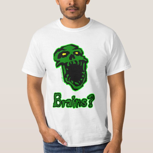 Brains Zombie T-shirt (Front)