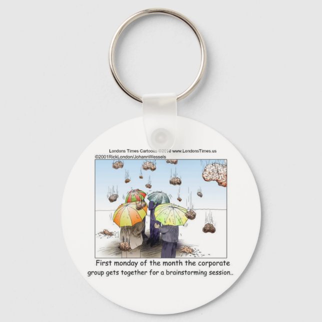 Brainstorming Session Funny Tees Mugs Cards Gifts Key Ring (Front)