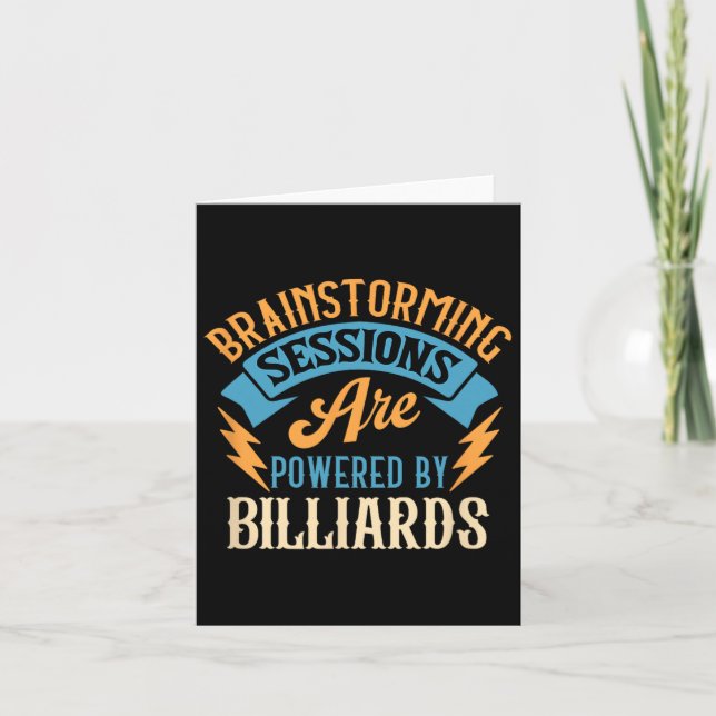 Brainstorming Sessions Billiards Enthusiast  Card (Front)