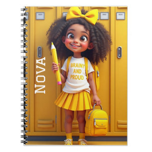 “Brainy and Proud” Locker Series – Spiral Notebook