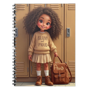 “Brainy and Proud” Spiral Notebook – Kid Edition