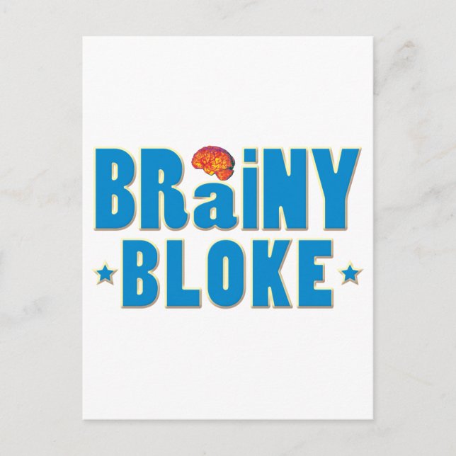 Brainy Bloke Postcard (Front)