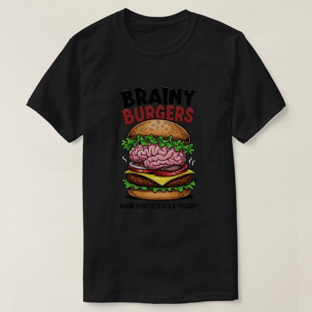 Brainy Burgers Dark T-Shirt (Design Front)