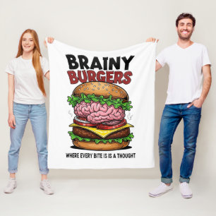 Brainy Burgers Fleece Blanket