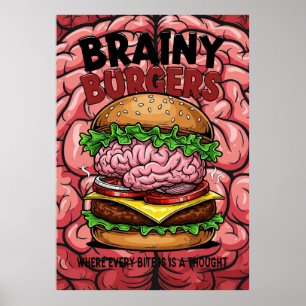 Brainy Burgers Poster