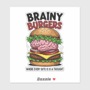 Brainy Burgers Vinyl Sticker