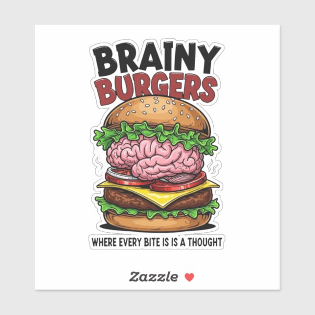 Brainy Burgers Vinyl Sticker (Sheet)