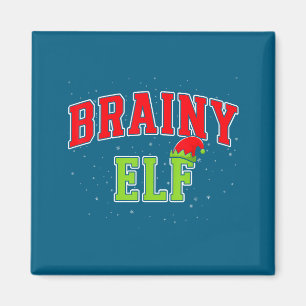 Brainy Elf Christmas Family Matching Group Xmas  Magnet