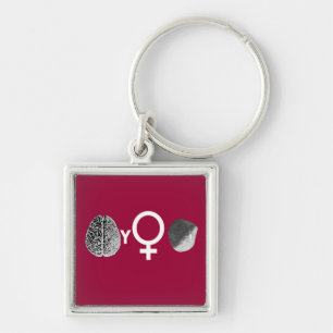 Brainy Girls Rock! Key Ring
