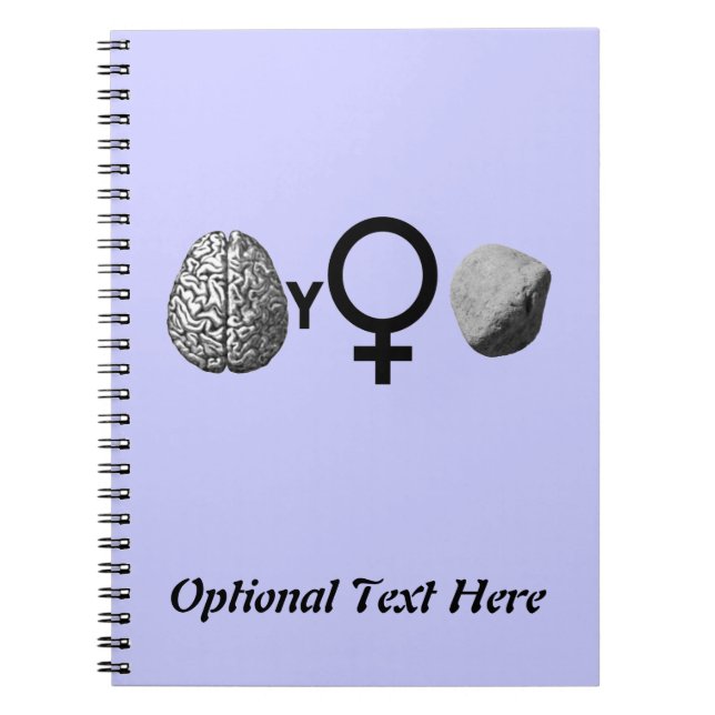 Brainy Girls Rock! Spiral Notebook (Front)