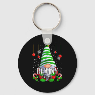 Brainy Gnome Christmas Pajamas Matching Family Gro Key Ring