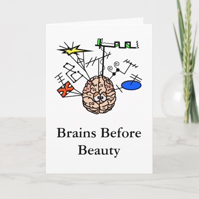 Brainy Ham Radio Funny Birthday Card  Customize It (Front)