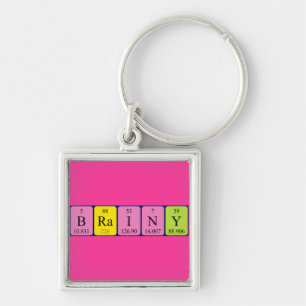 Brainy periodic table name keyring