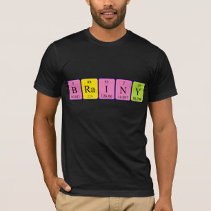 Brainy periodic table name shirt