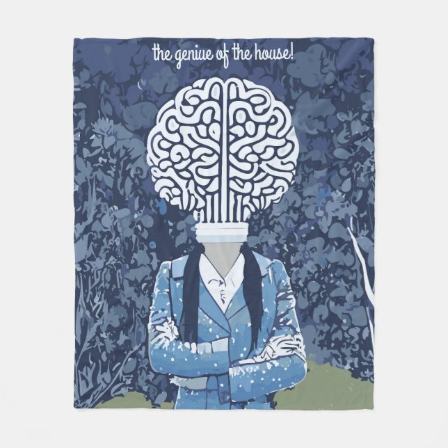 Brainy Person Fleece Blanket (Front)