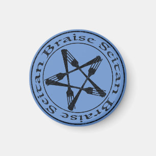Braise Seitan Vegan Pentagram (dark version) Magnet