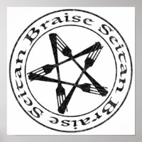 Braise Seitan Vegan Pentagram (dark version)