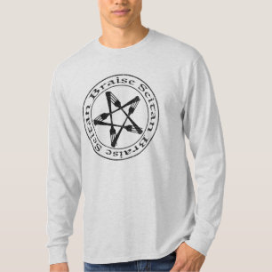 Braise Seitan Vegan Pentagram (dark version) T-Shirt