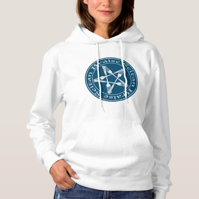 Braise Seitan Vegan Pentagram (light version) Hoodie (Front)