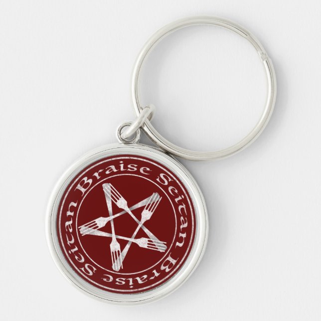 Braise Seitan Vegan Pentagram (light version) Key Ring (Front)