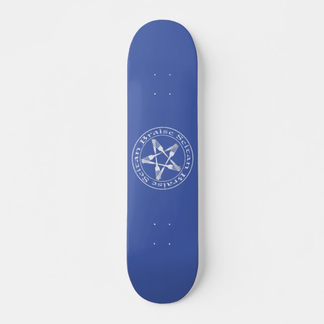 Braise Seitan Vegan Pentagram (light version) Skateboard (Front)