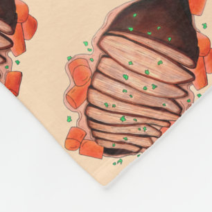 Braised Beef Brisket Jewish Cooking Holiday Food Fleece Blanket