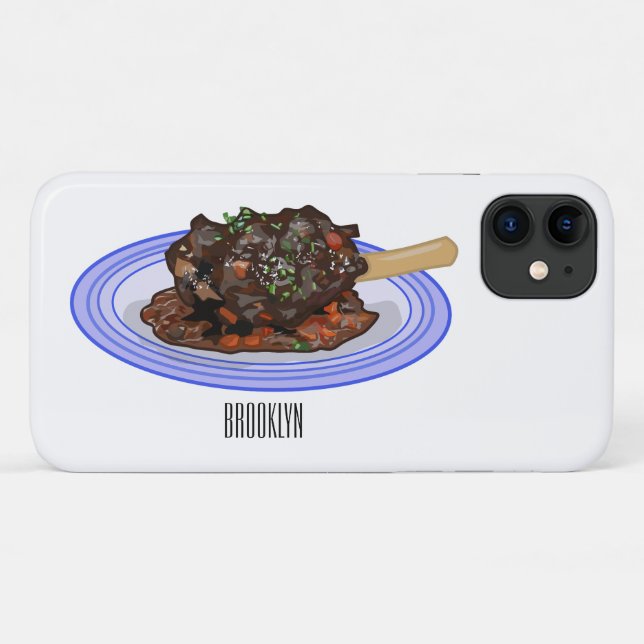  Braised lamb shank cartoon illustration Case-Mate iPhone Case (Back (Horizontal))