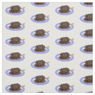 Braised lamb shank cartoon illustration Fabric
