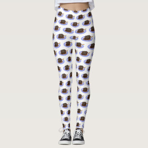  Braised lamb shank cartoon illustration  Leggings