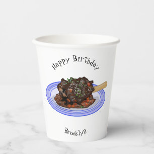  Braised lamb shank cartoon illustration  Paper Cups