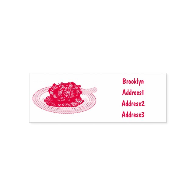  Braised lamb shank cartoon illustration Self-inking Stamp (Design)
