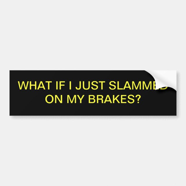 BRAKE, CHECK BUMPER STICKER (Front)