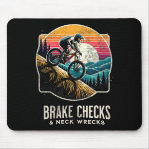 Brake Checks And Neck Wrecks - Comedic Mountain Bi Mouse Pad