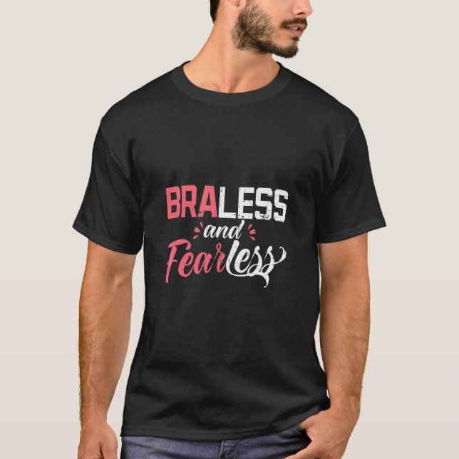 Braless Expression Not Wearing Brassiere For Adult T-Shirt (Front)