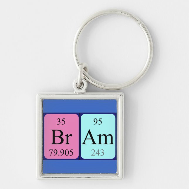 Bram periodic table name keyring (Front)