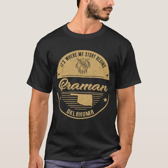 Braman Oklahoma It's Where my story begins T-Shirt (Front)