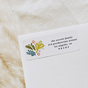 Bramble   Festive Botanical Return Address Label