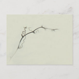 Bramble Tendrils in the Fog - Minimalism Postcard