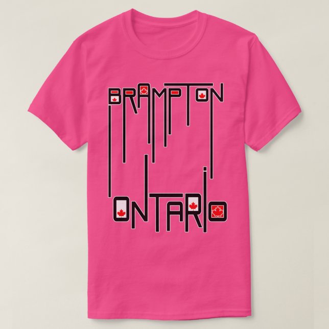 Brampton Ontario Canada Flag T-Shirt (Design Front)