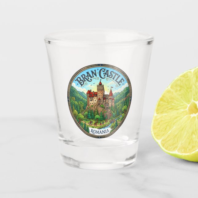 Bran Castle Romania Shot Glass (Front)