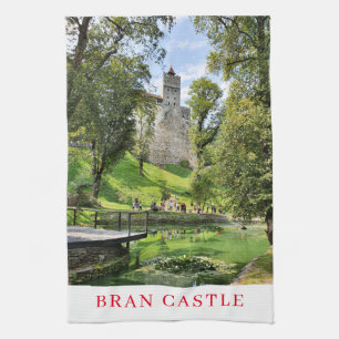 Bran Castle view tea towel