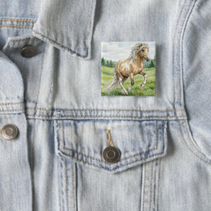 Brana Pinto Palomino Icelandic Watercolor 15 Cm Square Badge