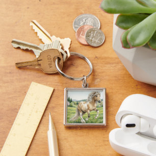 Brana Pinto Palomino Icelandic Watercolor Key Ring