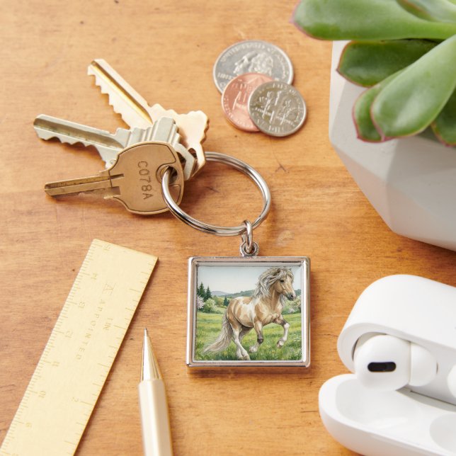 Brana Pinto Palomino Icelandic Watercolor Key Ring (Desk)