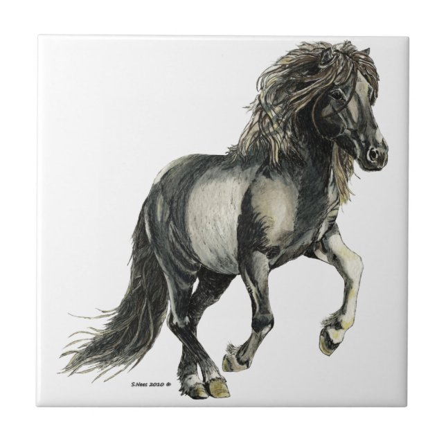 Brana the Cantering Icelandic Horse Tile (Front)