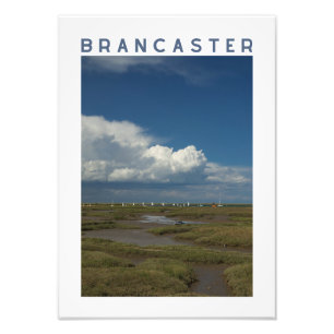 Brancaster Norfolk Salt Marsh and Sailing Boats  Photo Print